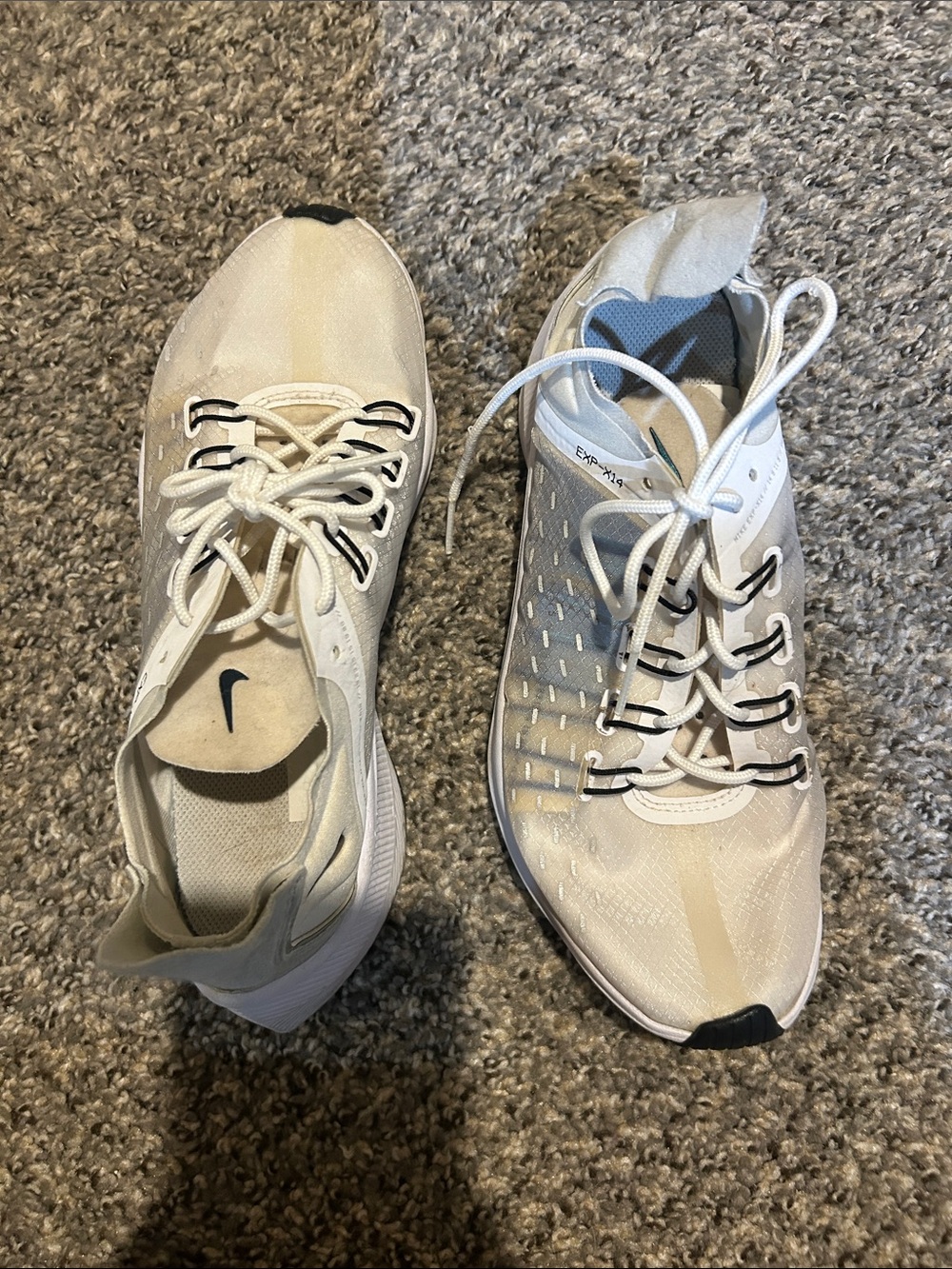 Nike White and Black Running Shoes